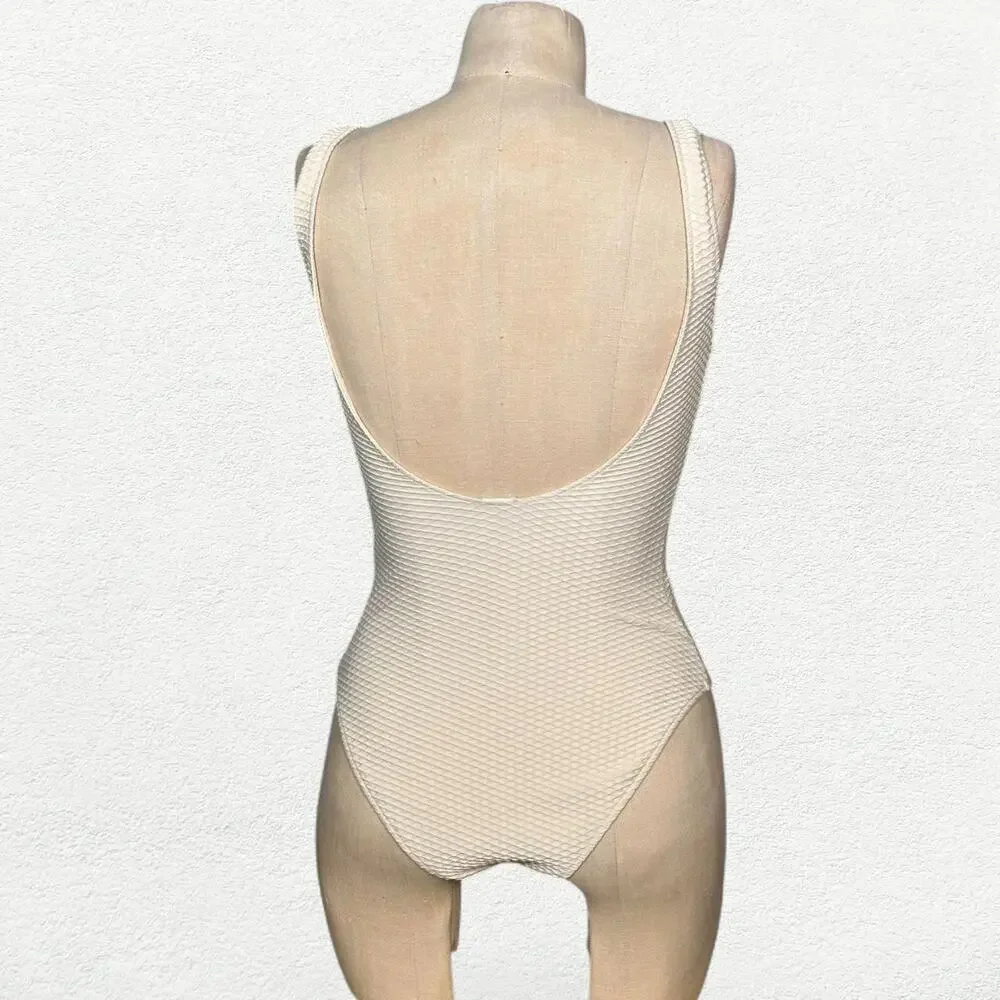 Anine Bing Jace One Piece in Cream